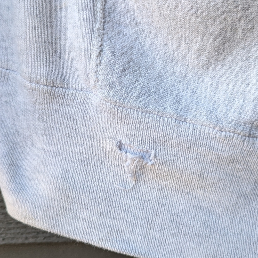 VTG 80s Lee Cross Grain Denver Athletic Club Heavyweight Sweatshirt Gray XL - Picture 8 of 9